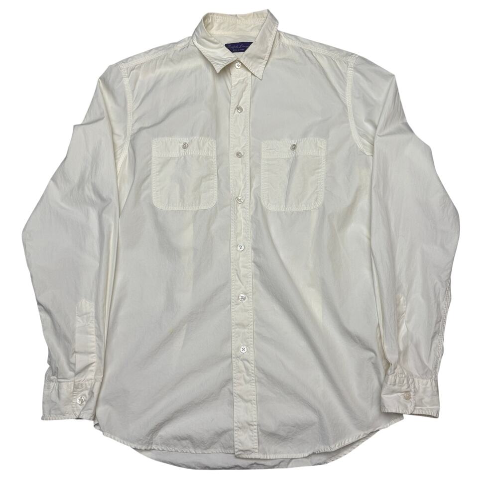 Ralph Lauren Purple Label Kingsley Soft Poplin Shirt SS17 Archival Made in Italy